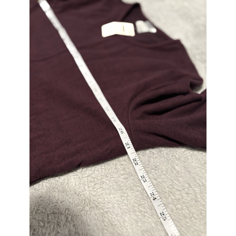 Duluth Trading T-shirt Flannel Dress Womens Large Burgundy Long Sleeve Knit Soft - Picture 8 of 10